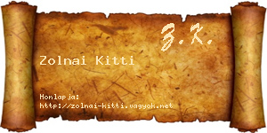 Zolnai Kitti névjegykártya